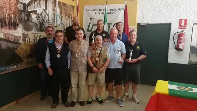 Podium de Triunfadores en la Tirada Territorial (Autonómica) Pistola 9mm. Trofeo Club Cordobés de Tiro Olímpico. (09.09.2018)