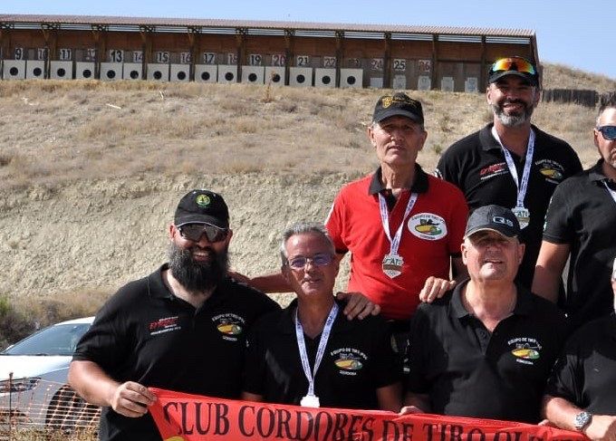 Integrantes del Club Cordobés de Tiro Olímpico y participantes en el Campeonato de Andalucía de IPSC celebrado en Las Gabias (Granada) el 13.07.2019.