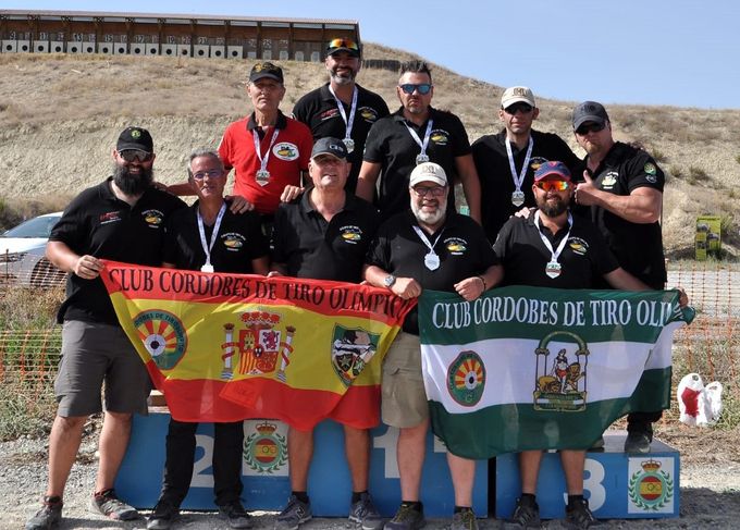 Integrantes del Club Cordobés de Tiro Olímpico y participantes en el Campeonato de Andalucía de IPSC celebrado en Las Gabias (Granada) el 13.07.2019.